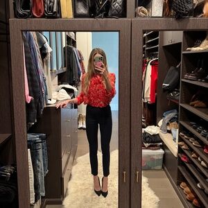 Navy Theory Crepe Ankle Pants- Size 2